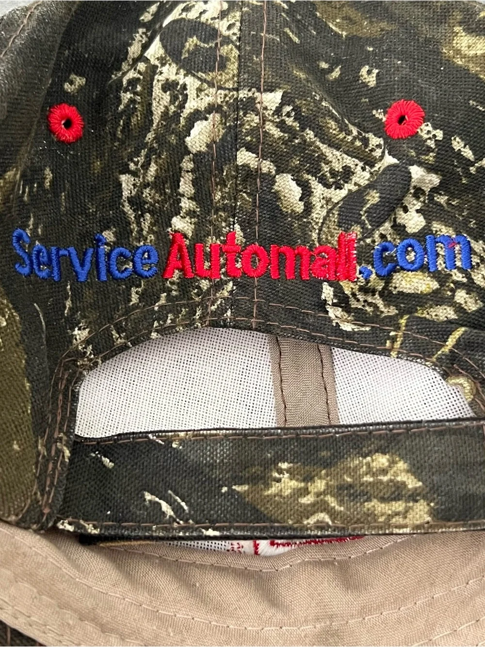 Chevrolet Cap Hat Camouflage Chevy Red Logo Camo -Service Automall Hook & Loop